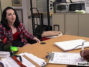 White Hottie Bent Over For Director's Black Cock In Doggystyle Drilling