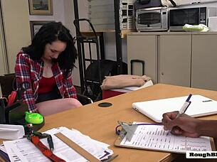 White Hottie Bent Over For Director's Black Cock In Doggystyle Drilling