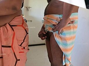 Tamil house owner jerking his dick in front of maid Sasikala in the kitchen 😉