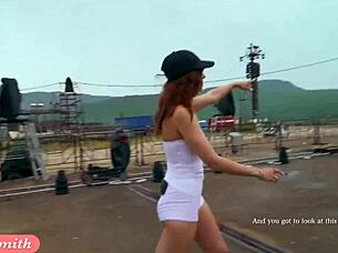 great camel toe and big ass in tight white suit by jeny smith