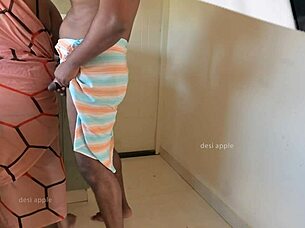 Tamil house owner jerking his dick in front of maid Sasikala in the kitchen 😉