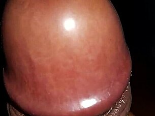look at this black cock cumming from handjob