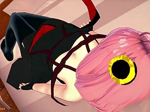 anya spies and heats a cock in her new adult costume version uncensored hentai