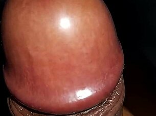 look at this black cock cumming from handjob