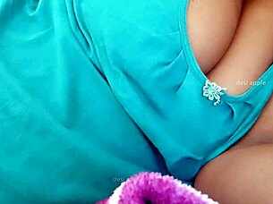 indian bhabhi in a sexy story with her boobs