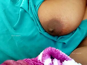 indian bhabhi in a sexy story with her boobs