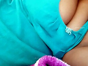 indian bhabhi in a sexy story with her boobs