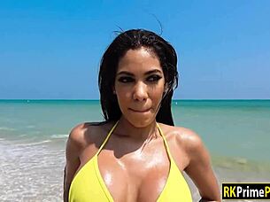 Shae Evans Got Drilled Hard Outdoors