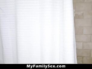 Why does stepsis finger her pussy in the shower?
