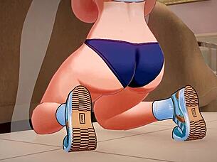 moaning aki nijou sucks cock with big tits!