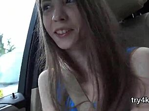 ELEGANT NYMPHO BLOWS PENIS IN POV AND GETS HER NARROWED VULVA REAMED HARD!