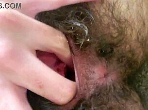 Fingering My Hairy Slutty Hole With Small Tits Close Up