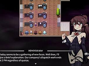 Corporate succubus part 4 in anime hentai game