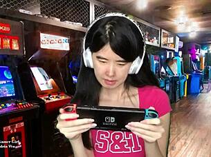 Chinese Gamer Girl Goes Topless Outdoors