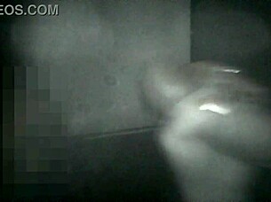 Girlfriend Jerks Friend's Cock At Glory Hole Until Cumshot