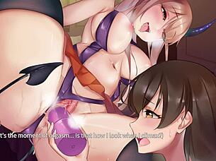 Idol hands hentai game with big tits and creampie scenes