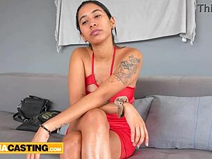 Super tight 18yo latina stretched by hung agent. Want to see the interview?