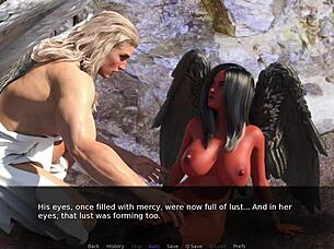 Lilith and Gabriel play with big tits and asses in a fucking scene.