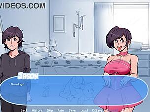 Slutty puppy with big tits and ass plays game in snow