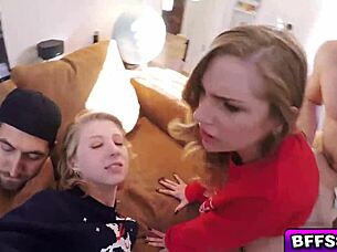 Naughty teen 18+ gets surprise dick in box for blowjob!