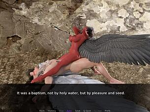 Lilith and Gabriel play with big tits and asses in a fucking scene.