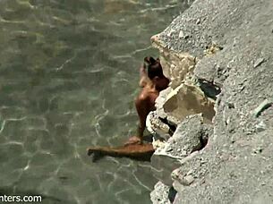 couple has passionate beach sex