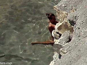 couple has passionate beach sex