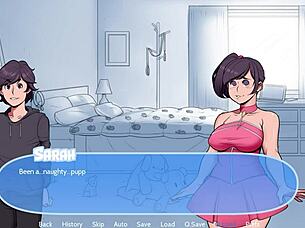 Slutty puppy with big tits and ass plays game in snow