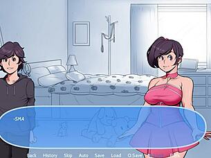 Slutty puppy with big tits and ass plays game in snow