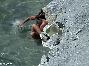 couple has passionate beach sex