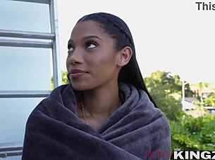 sneaky stepdaughter eden west strips, addicted to riding huge black cock on her big ass