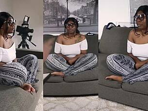 CHLOE LEONE thick ebony GETS ANAL STUFFED in casting