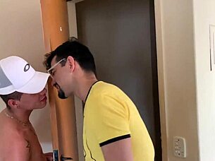 Marcos Goiano in bold Brazilian bareback threesome.