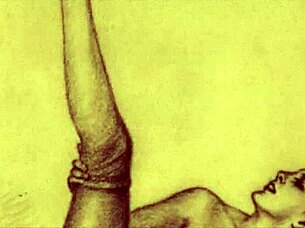 Vintage erotic illustration from anime