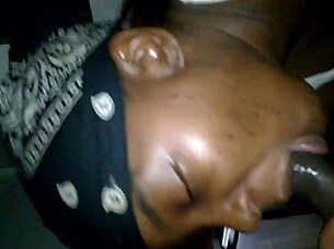 cheating ebony mom sucking big black cock homemade