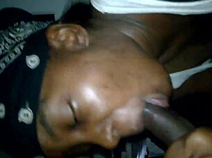 cheating ebony mom sucking big black cock homemade