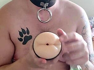 Fat Dog Jerking Off To Relax