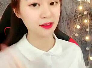 i'm a korean asian girl doing a sexy livestream on uplive