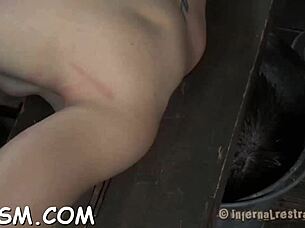 gagged chick's tits bound and clamped in pov