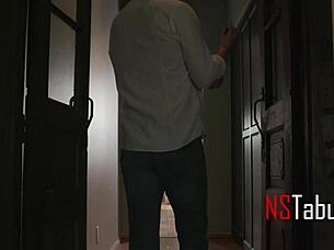 save me from another orgasm stepdaddy with taboo bondage and shaved pussy