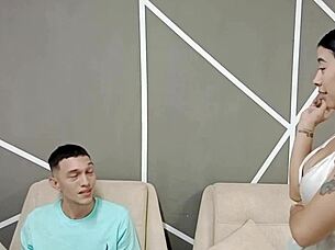 Stepmother Tries Cock Creampie Throat