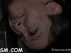 gagged chick's tits bound and clamped in pov