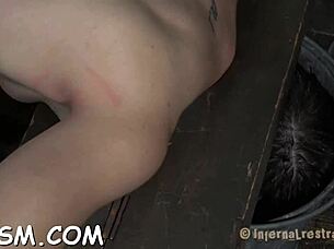 gagged chick's tits bound and clamped in pov