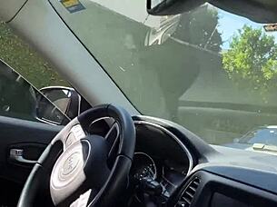 a stranger noticed me masturbating in the car and helped me cum