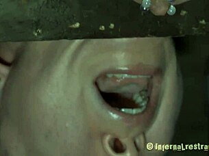 gagged chick's tits bound and clamped in pov