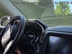 a stranger noticed me masturbating in the car and helped me cum