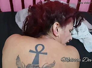 Bold Melissa visits grandpa and gets milk