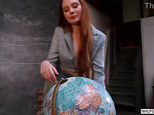 jessica brooks plays the role of a naughty teacher in heels