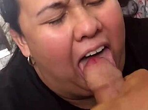 asian lips wrap around my huge uncut cock in pov