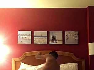 teen gets blowjob and doggystyle in hotel room